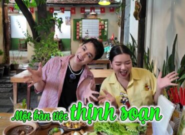 Tuấn Kiệt và Chen Ru Lu hào hứng với món chè lục bảo tại Bình Thạnh