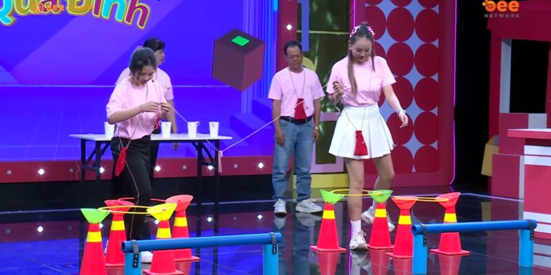 Diễm Phương hóa “cheerleader”, vừa cổ vũ vừa dẫn dắt đội thi đầy ngoạn mục