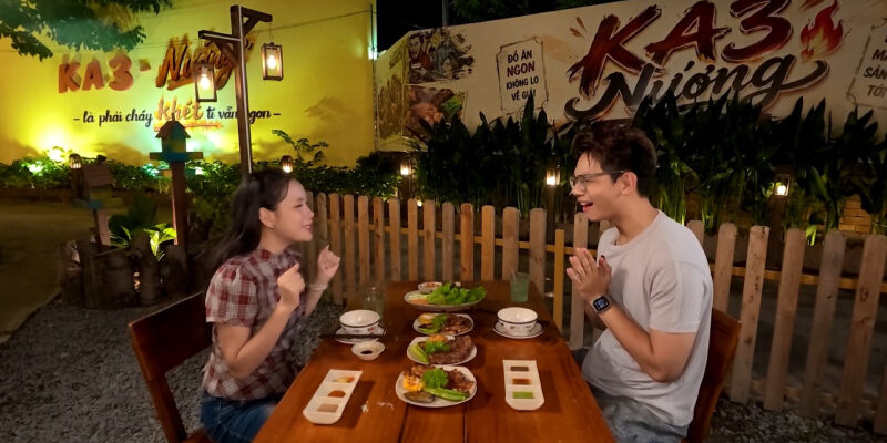 Quán ăn hạnh phúc tập 75: Gia Linh và Nam Khánh “mê đắm” quán nướng sân vườn 6.000 m² có view ngắm máy bay cực chill